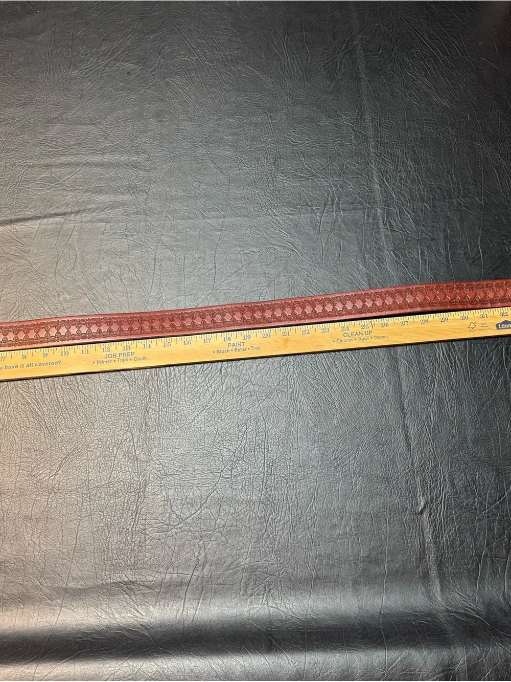 Fossil Genuine Leather Tooled Concho Belt Brown Western Boho Floral Medallion - Picture 6 of 8